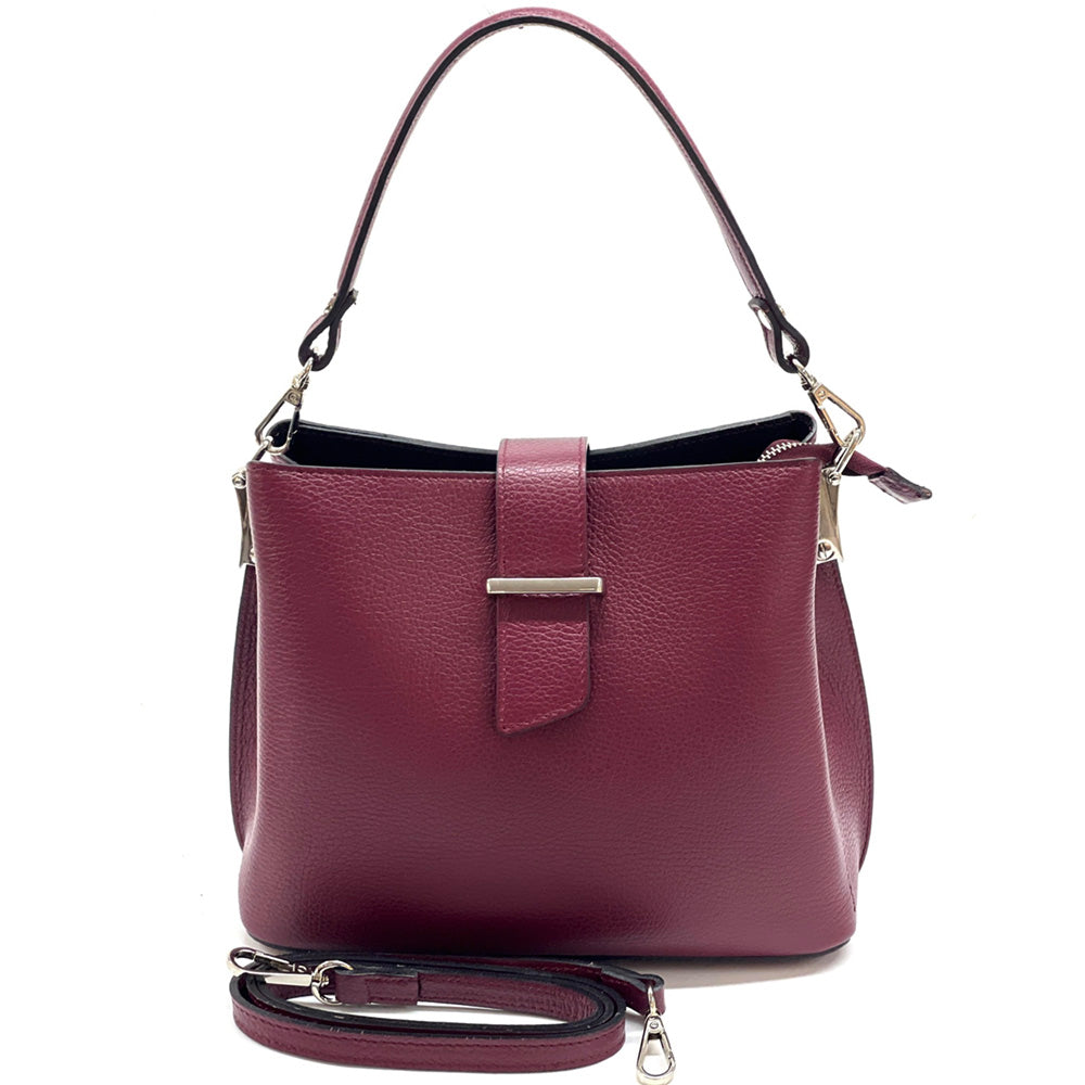 Kristen T leather shoulder bag - Made In Italy