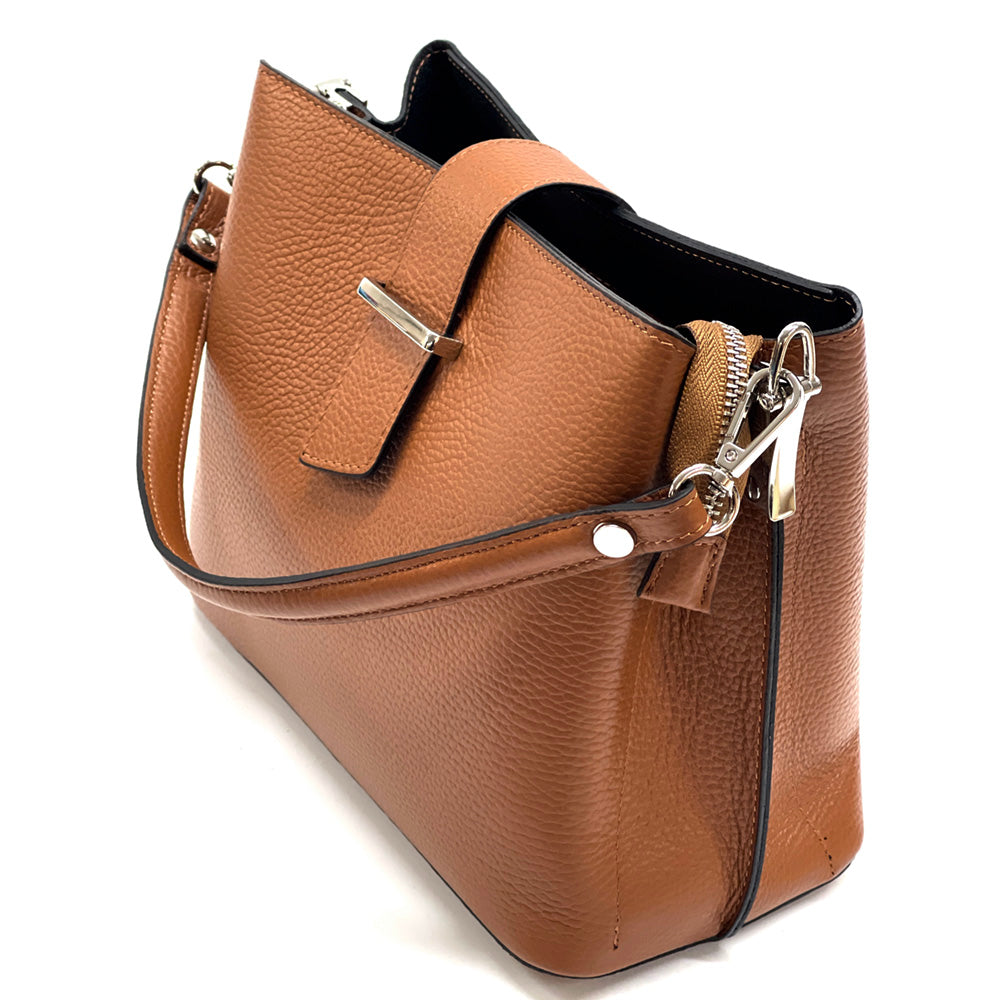 Kristen leather shoulder bag - Made In Italy