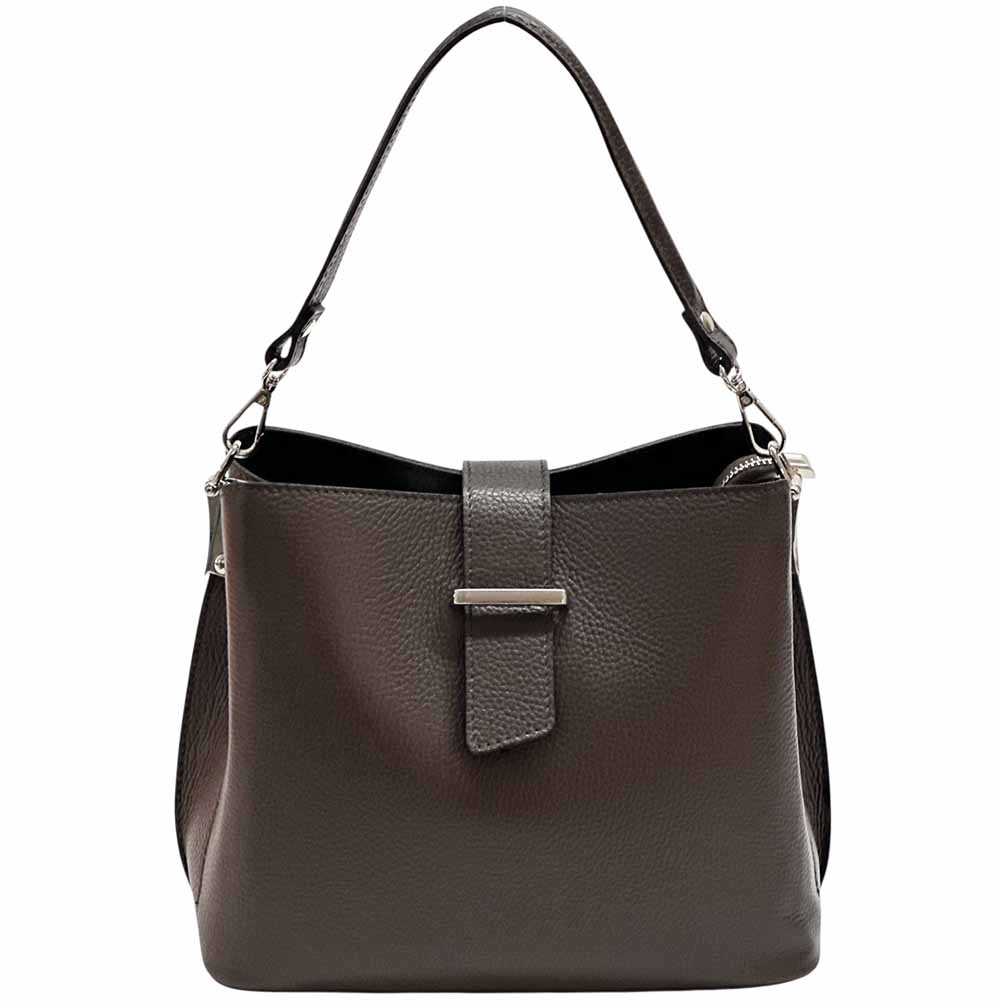 Kristen leather shoulder bag - Made In Italy