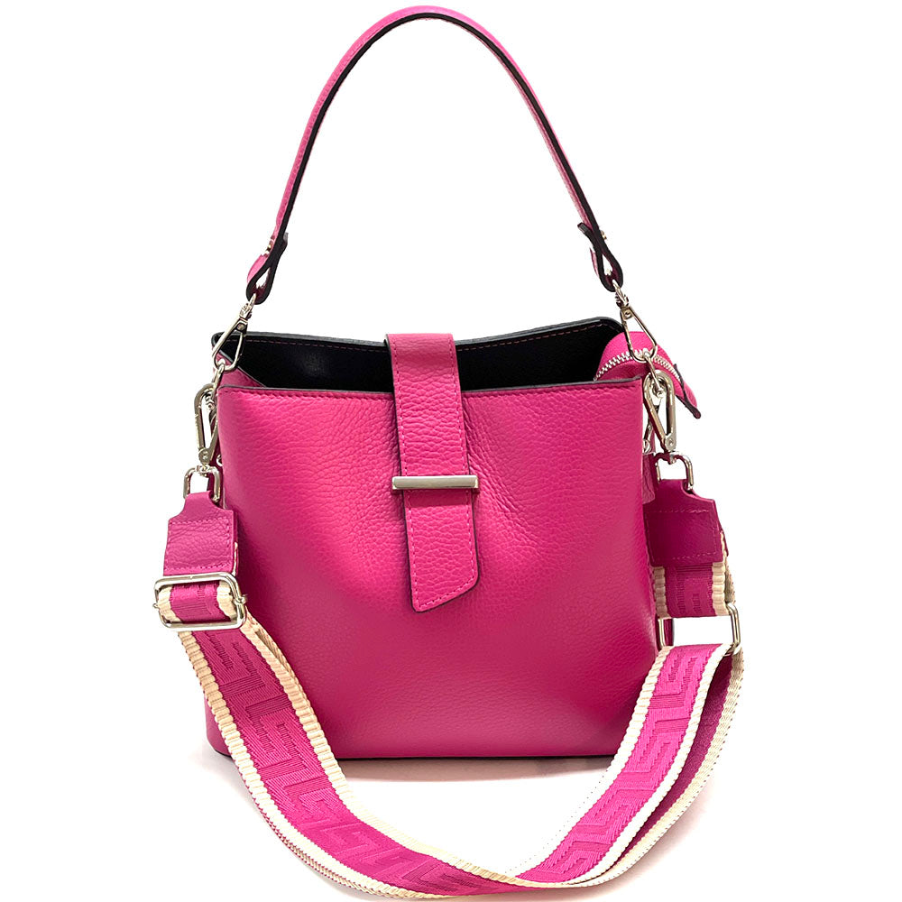 Kristen T leather shoulder bag - Made In Italy
