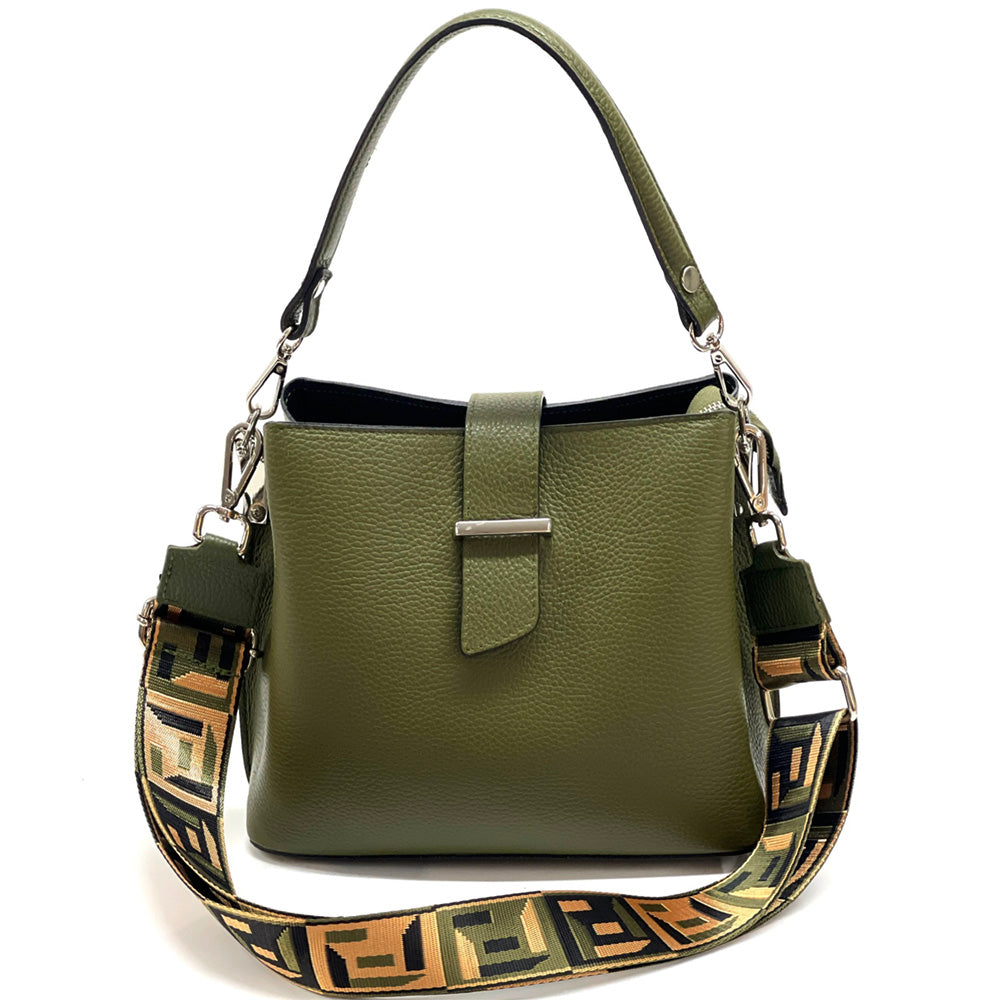 Kristen T leather shoulder bag - Made In Italy