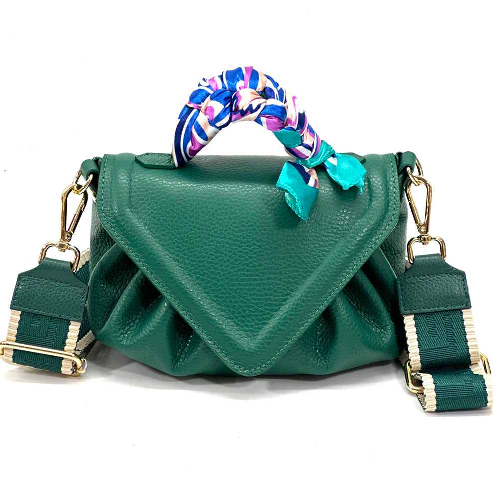 Linda leather handbag - Made In Italy