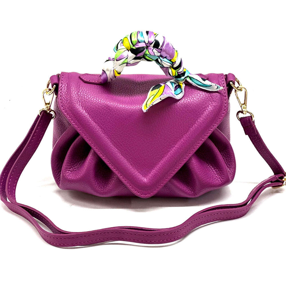 Linda leather handbag - Made In Italy