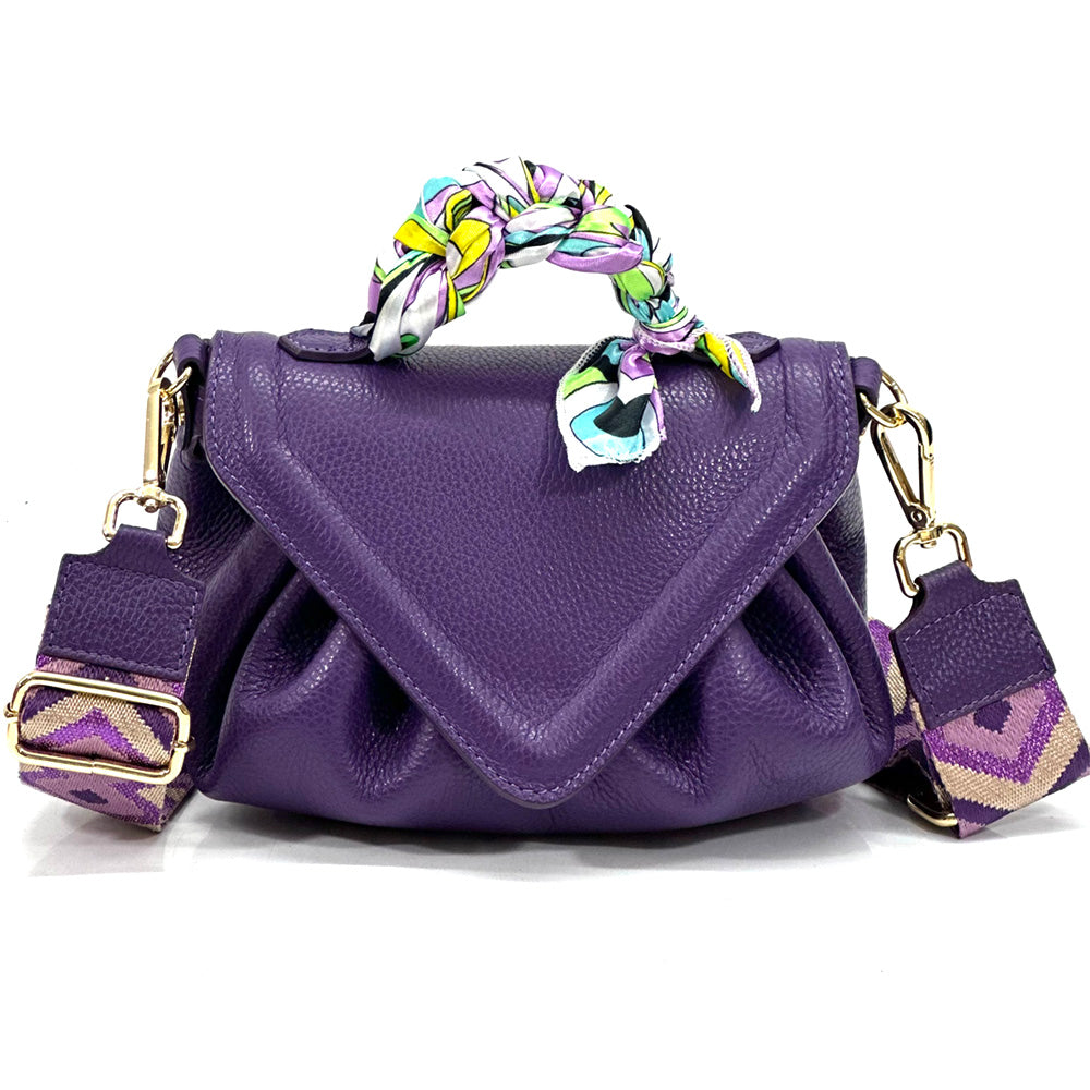 Linda leather handbag - Made In Italy