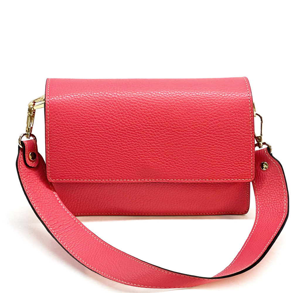 Evelina Leather Wristlet Bag - Made In Italy