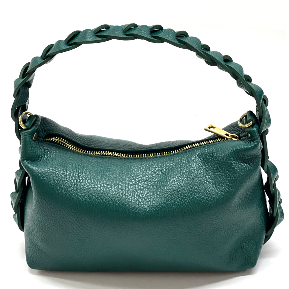 Lily Small Hobo Leather bag - Made In Italy