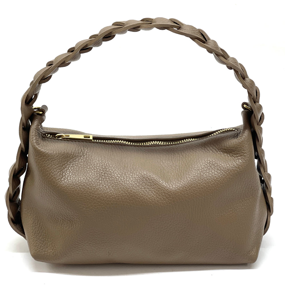 Lily Small Hobo Leather bag - Made In Italy