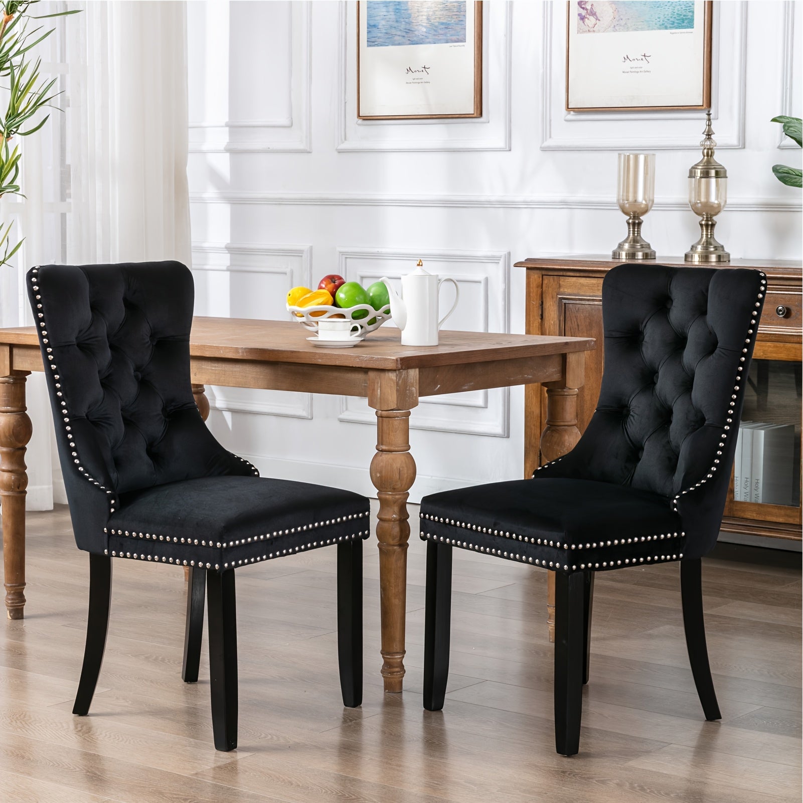 Upholstered Dining Room Chairs, Two-piece Set