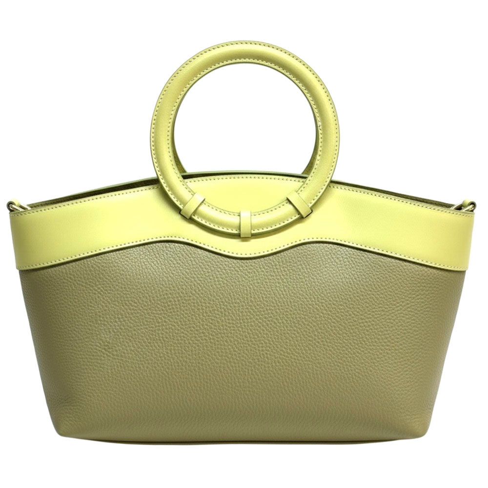 Marcella Cow Leather Top Handle Bag - Made In Italy
