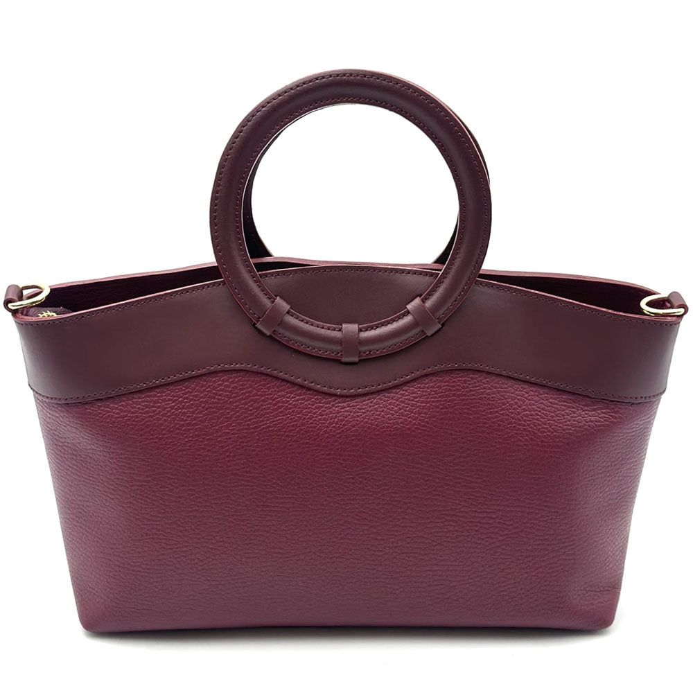 Marcella Cow Leather Top Handle Bag - Made In Italy