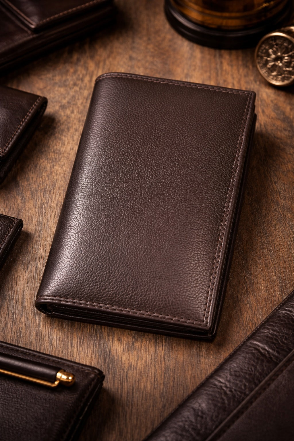 Bernardo V Italian Cow Leather Wallet - Made In Italy