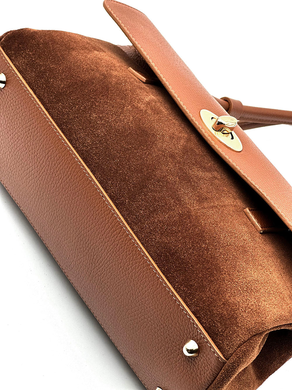 Vivienne East-West Leather Shoulder Bag - Made In Italy