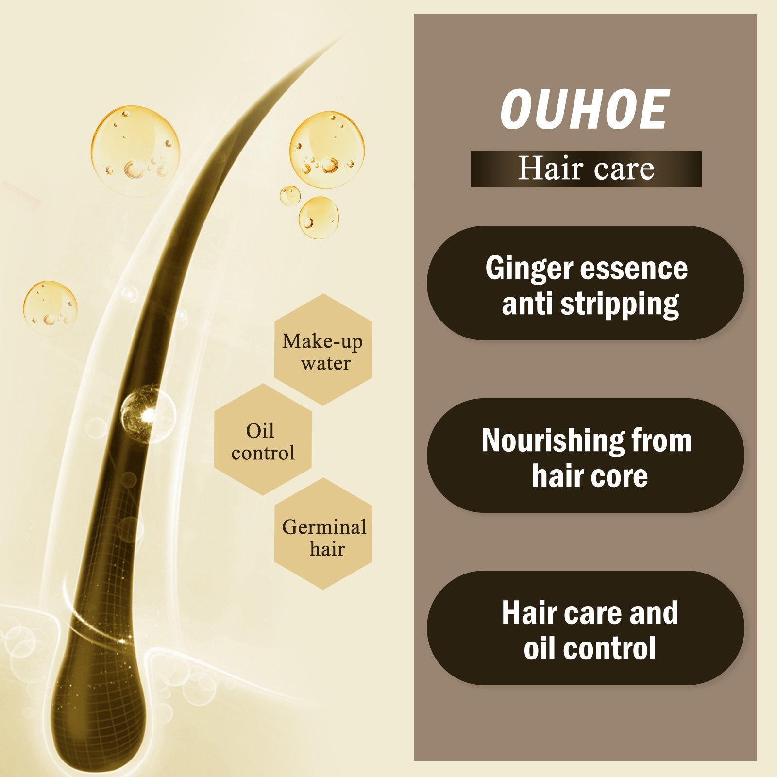 Ginger Hair Spray, Prevent Hair Loss, Moisturize Strengthen And Thicken Hair Care For Hair Spray