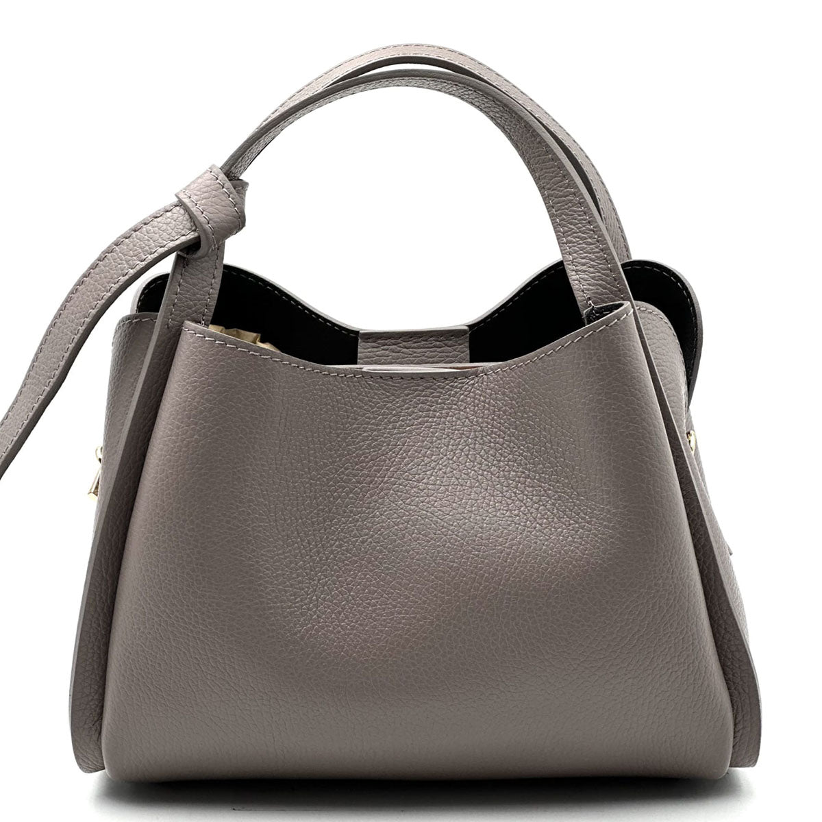 Vanessa Italian Cow Leather Structured Handbag - Made In Italy