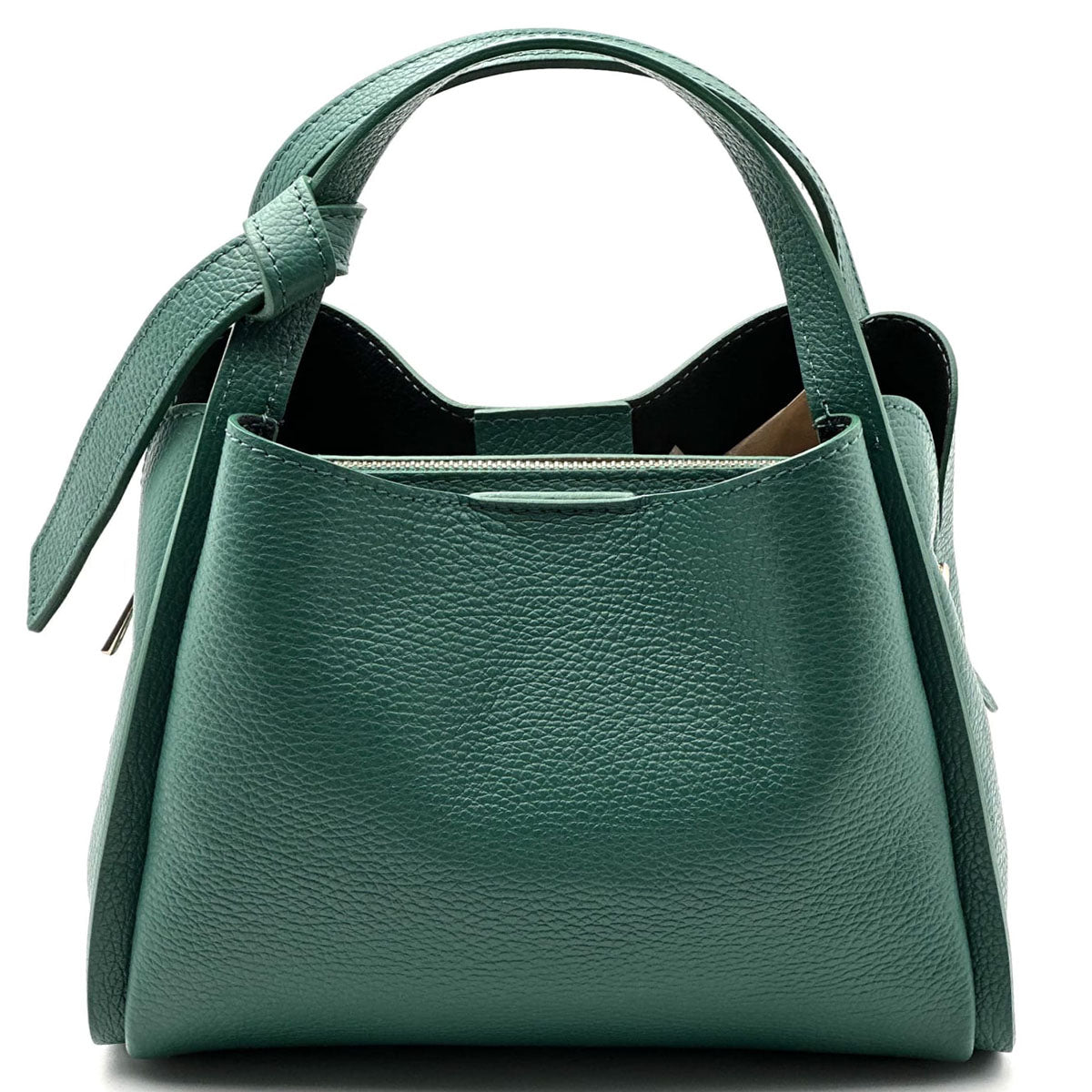 Vanessa Italian Cow Leather Structured Handbag - Made In Italy