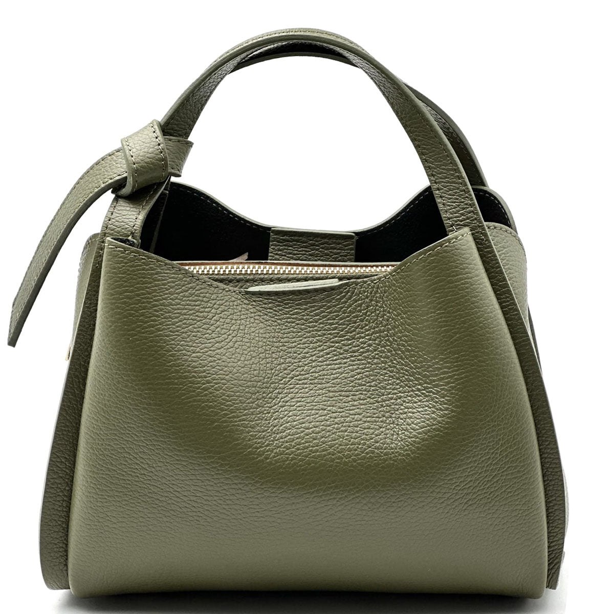 Vanessa Italian Cow Leather Structured Handbag - Made In Italy