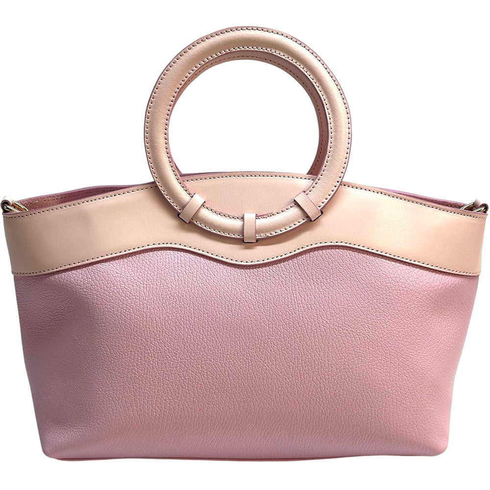 Marcella Cow Leather Top Handle Bag - Made In Italy