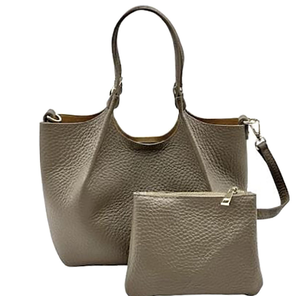 Artemisia Small Italian Cow Leather Shoulder Bag - Made In Italy