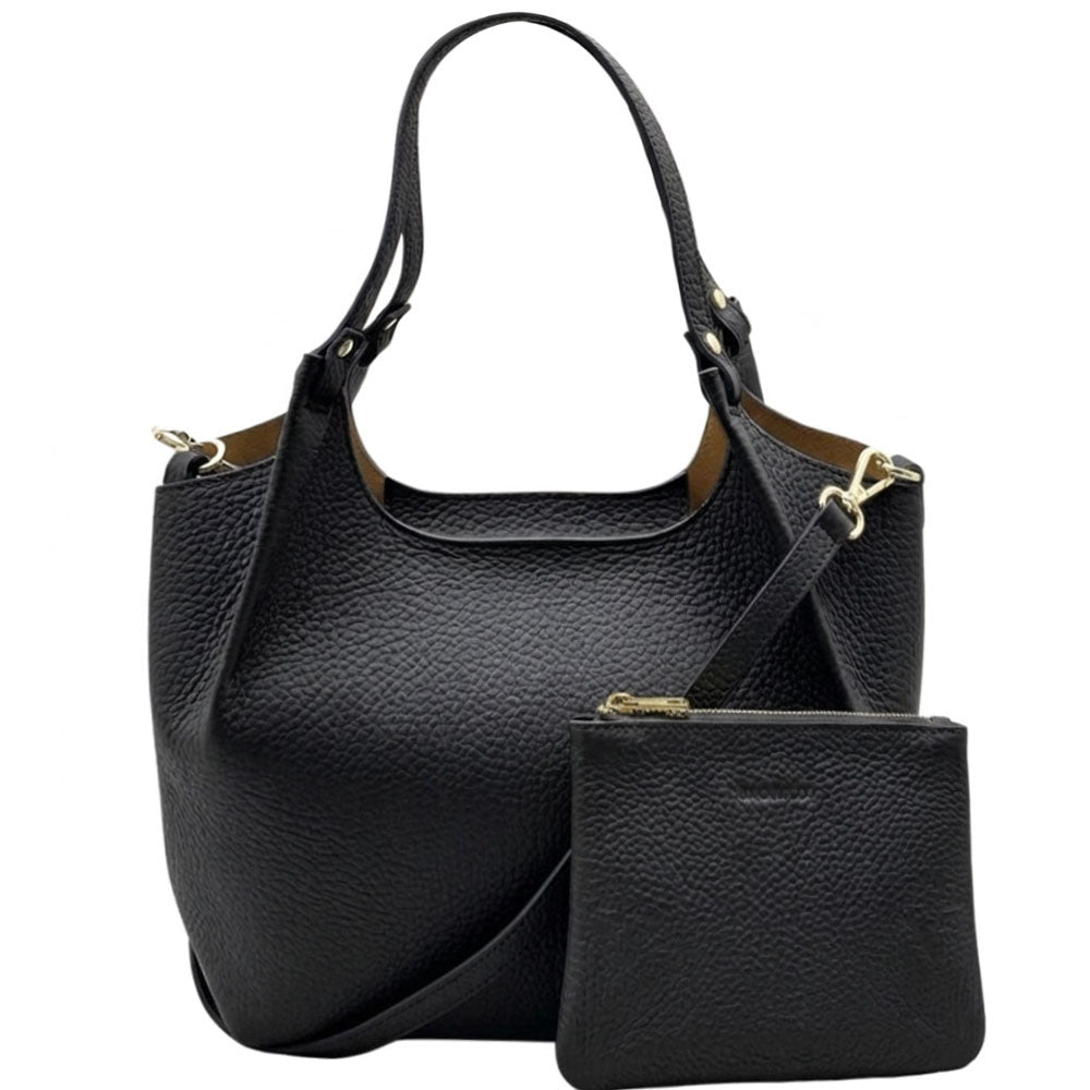 Artemisia Italian Cow Leather Shoulder Bag - Made In Italy