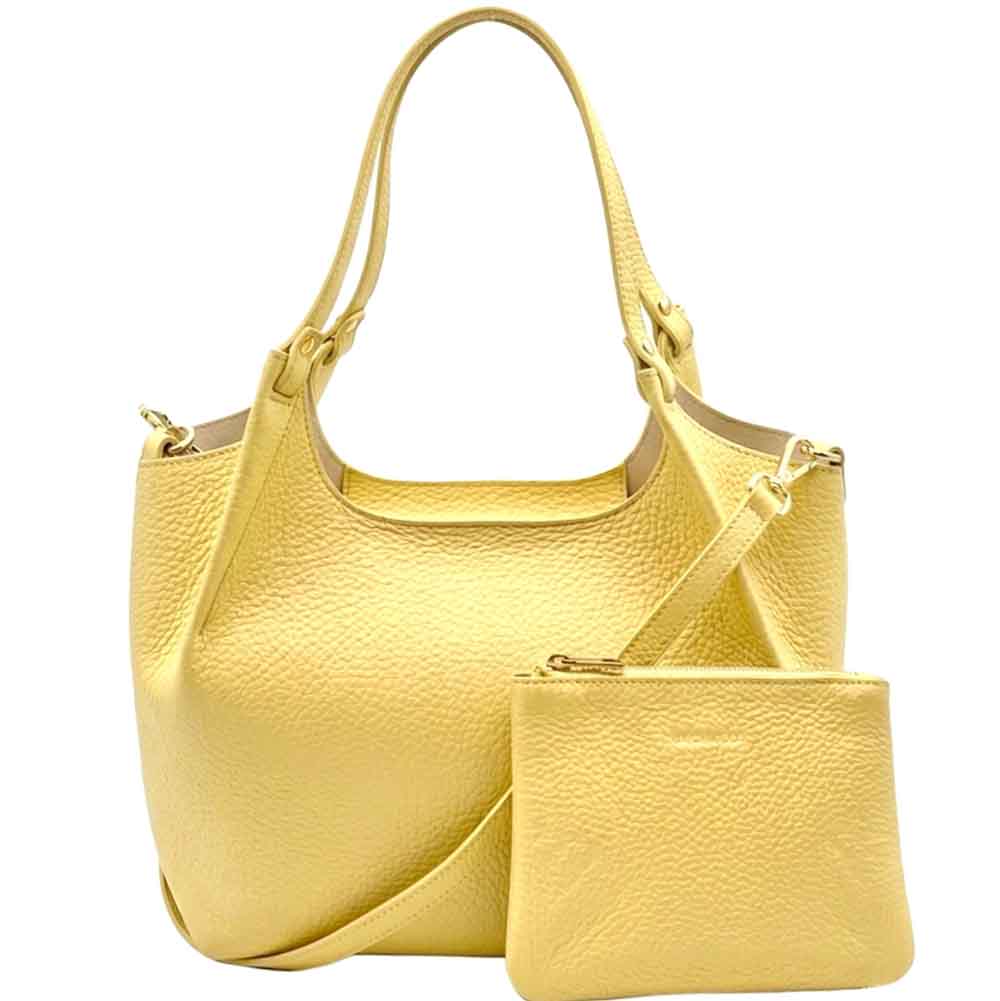 Artemisia Italian Cow Leather Shoulder Bag - Made In Italy