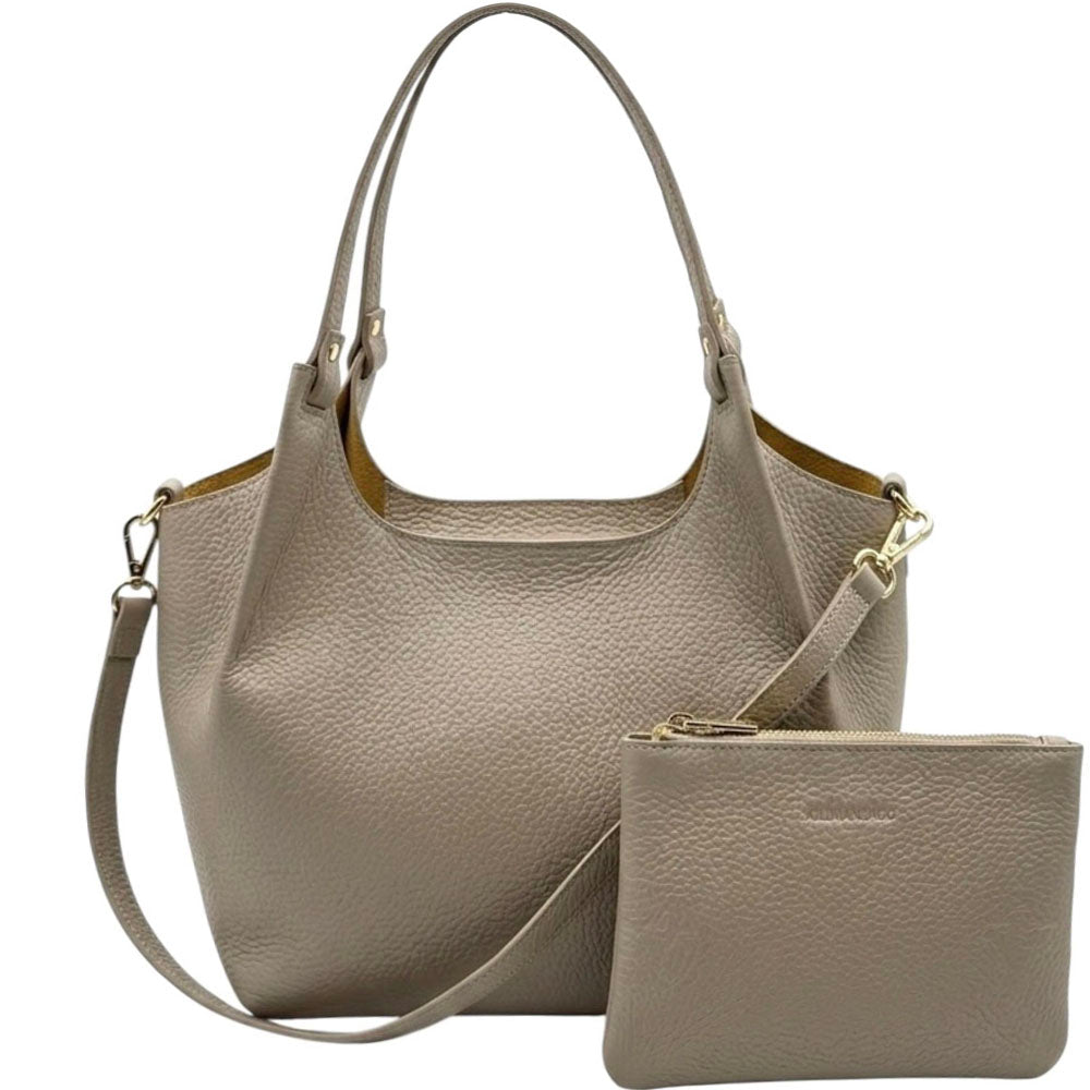 Artemisia Italian Cow Leather Shoulder Bag - Made In Italy