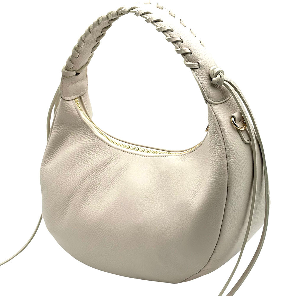 Selviana Cow Leather Hobo Bag - Made In Italy