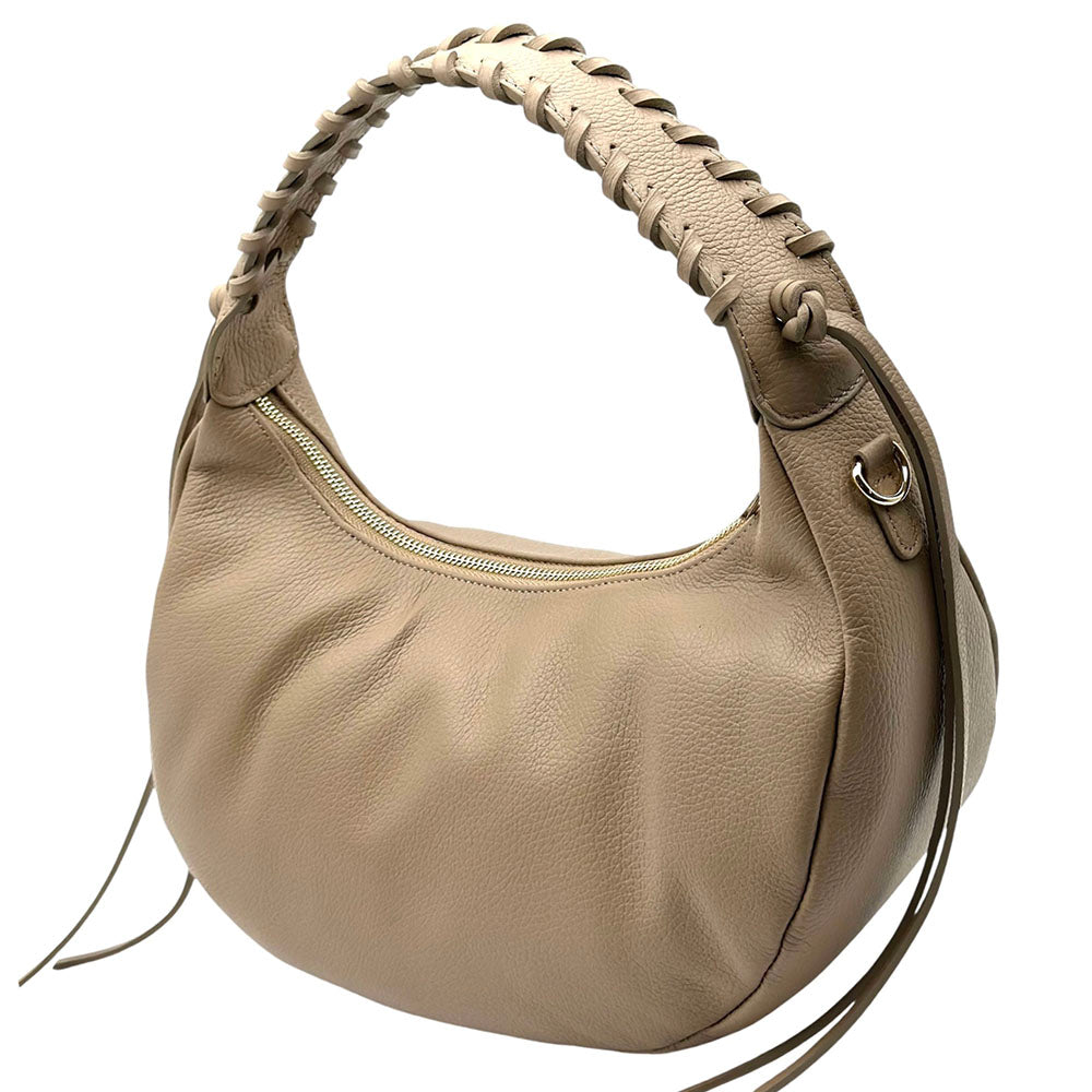 Selviana Cow Leather Hobo Bag - Made In Italy