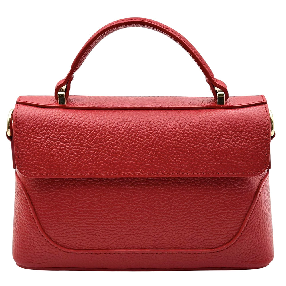 Maristella Italian Cow Leather Mini Top Handle Bag - Made In Italy