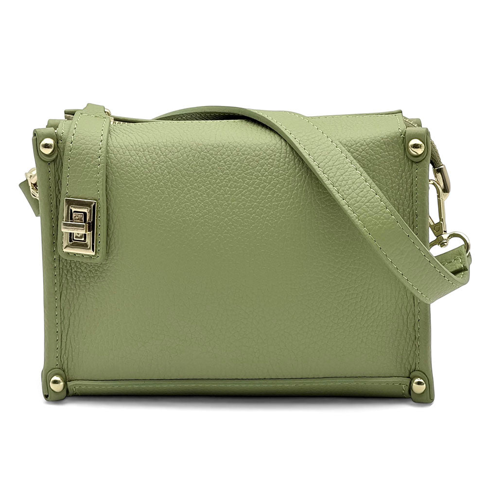 Cipressino Italian Cow Leather Mini Crossbody Bag - Made In Italy