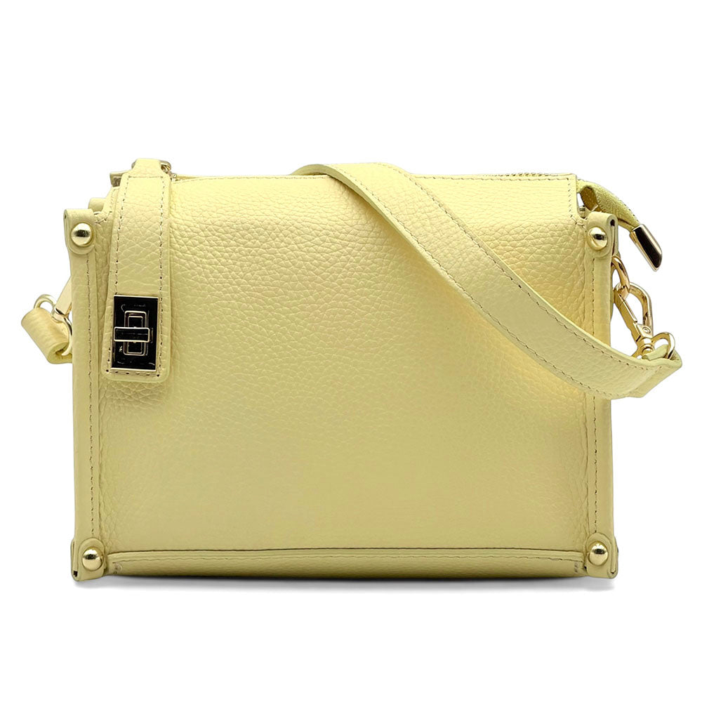 Cipressino Italian Cow Leather Mini Crossbody Bag - Made In Italy