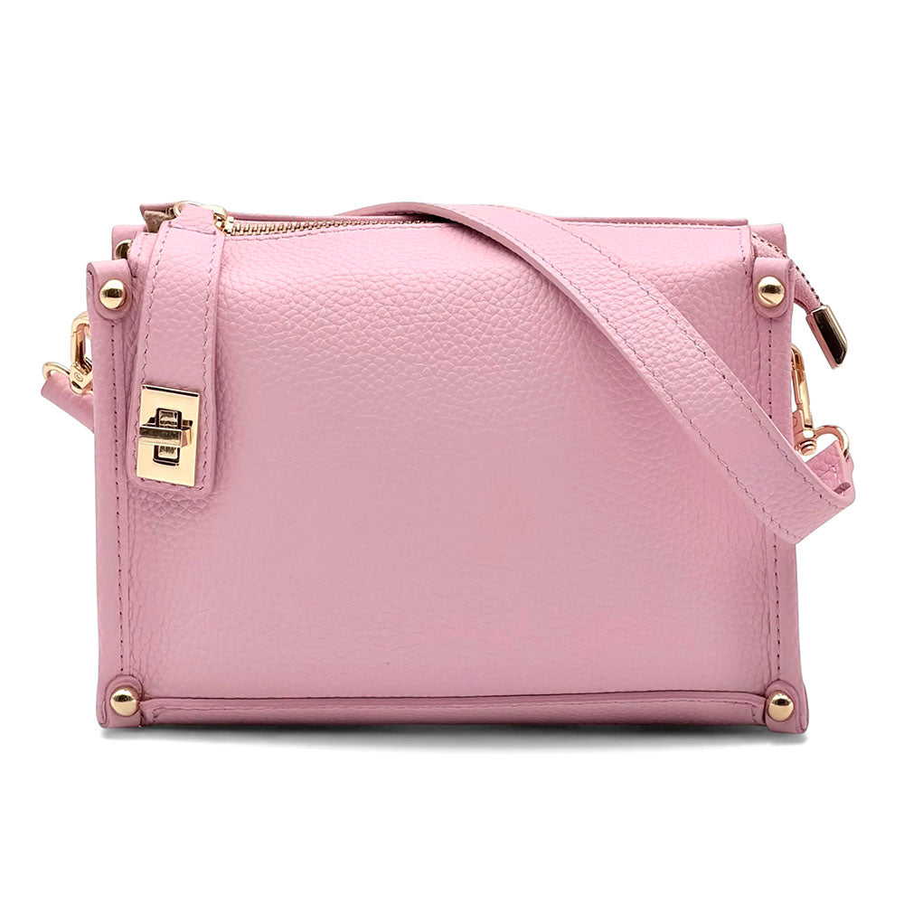 Cipressino Italian Cow Leather Mini Crossbody Bag - Made In Italy