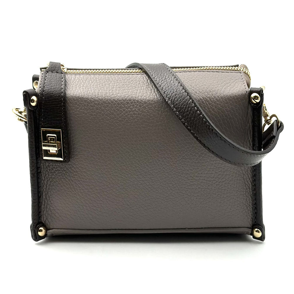 Cipressino Italian Cow Leather Mini Crossbody Bag - Made In Italy