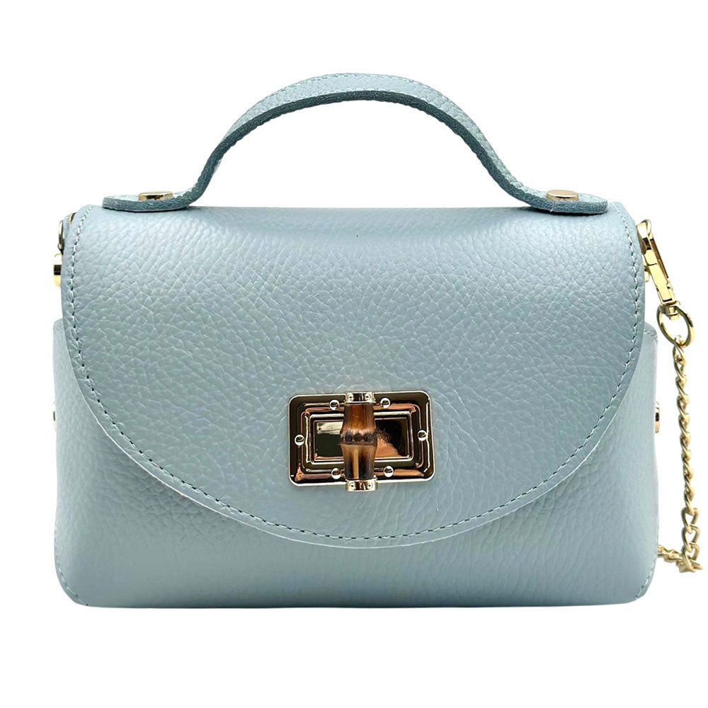 Lorenetta Cow Leather Mini Top Handle Bag - Made in Italy