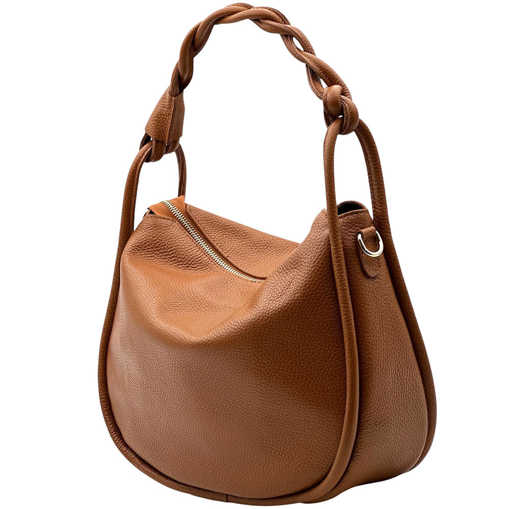 Alina Italian Leather Hobo Bag - Made In Italy