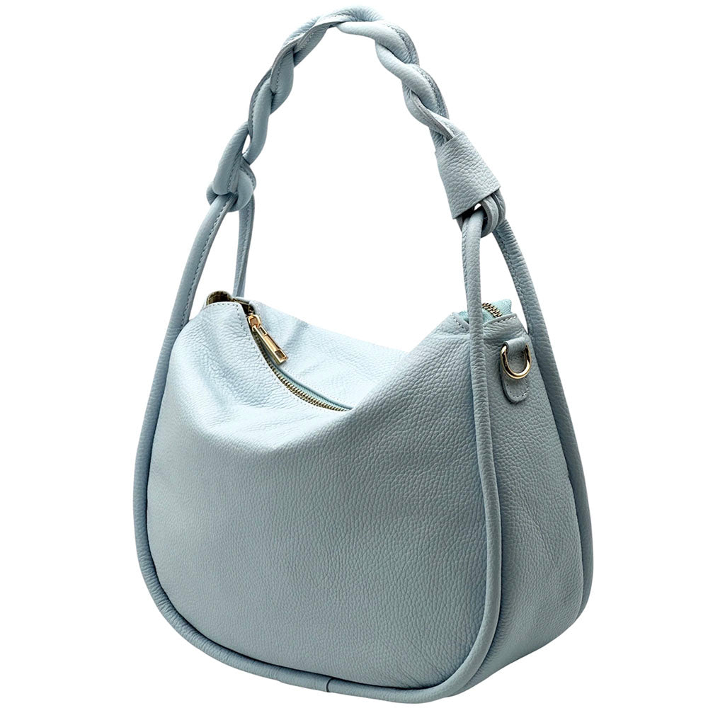 Alina Italian Leather Hobo Bag - Made In Italy