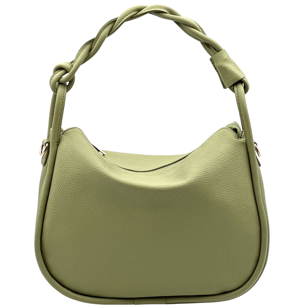 Alina Italian Leather Hobo Bag - Made In Italy