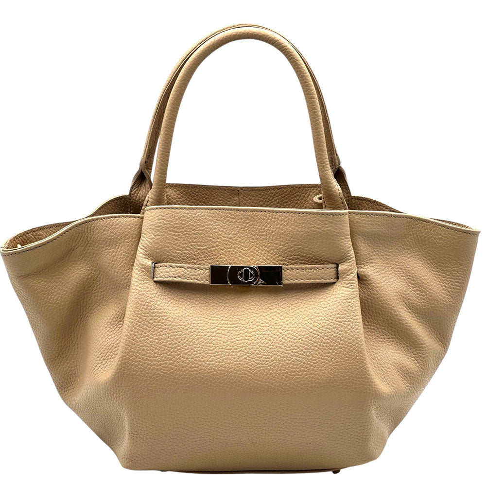Vivara Soft Leather Tote Bag - Made In Italy