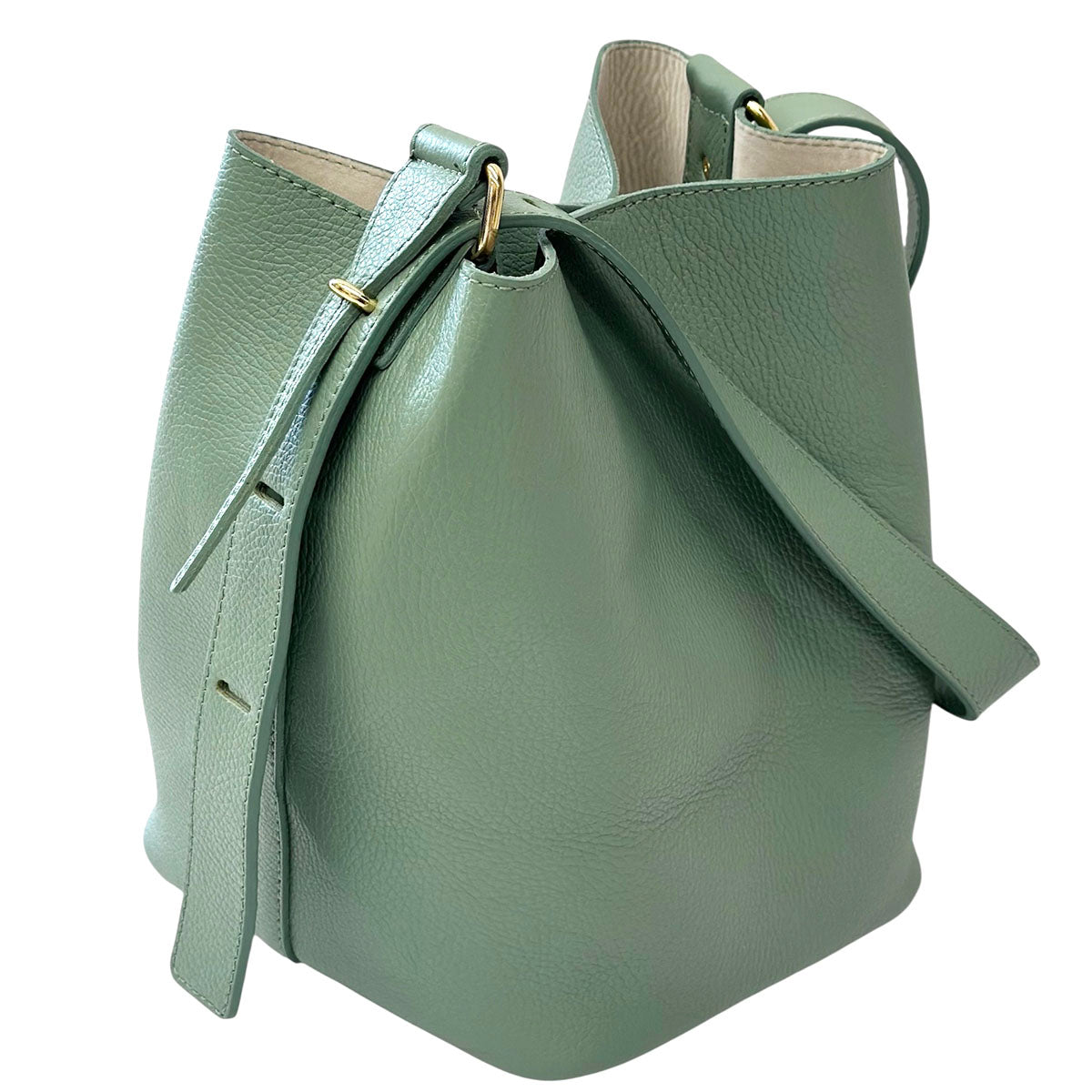 Ischia Dollaro Leather Shoulder Bag - Made In Italy