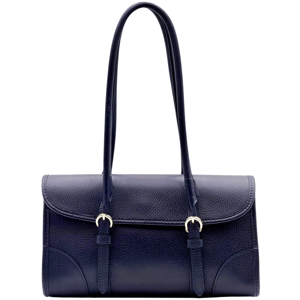 Avelina Cow Leather Shoulder Bag - Made In Italy