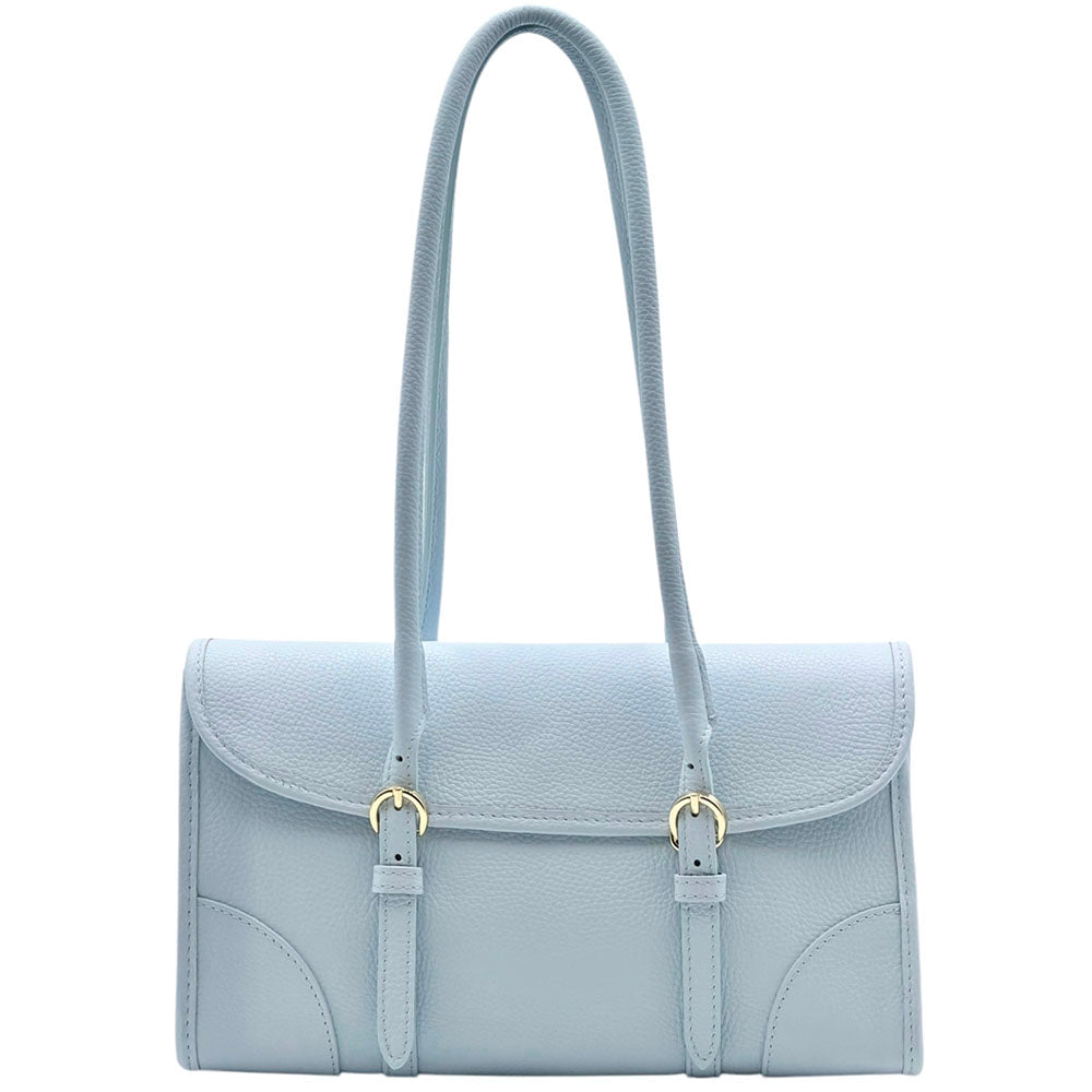 Avelina Cow Leather Shoulder Bag - Made In Italy