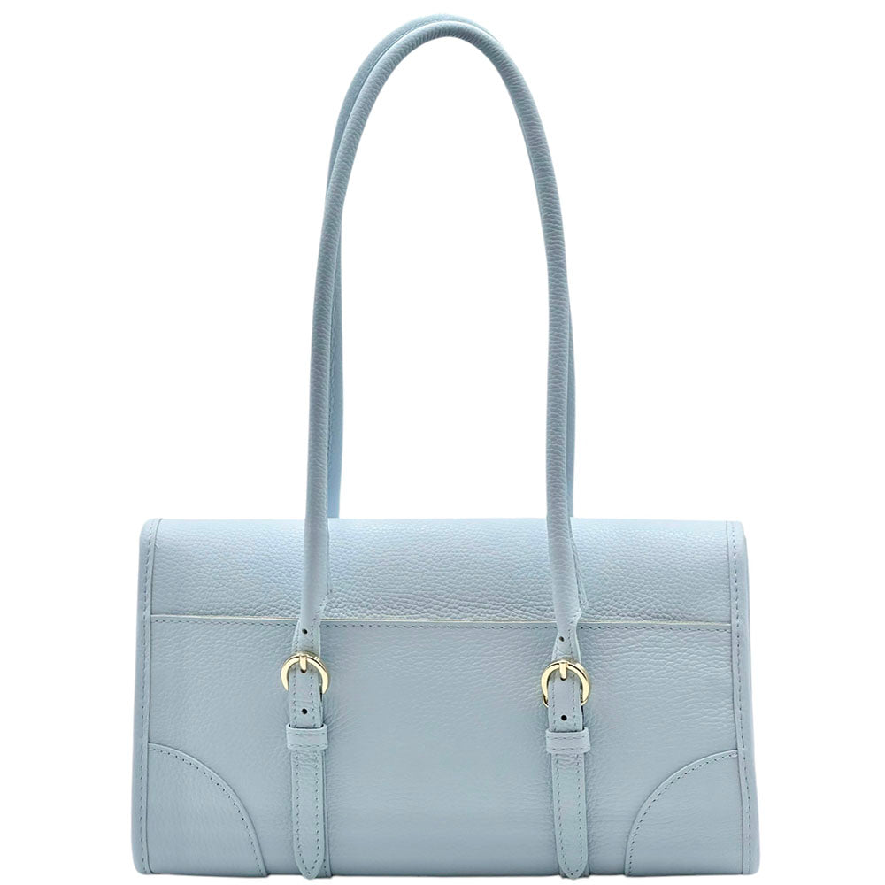 Avelina Cow Leather Shoulder Bag - Made In Italy