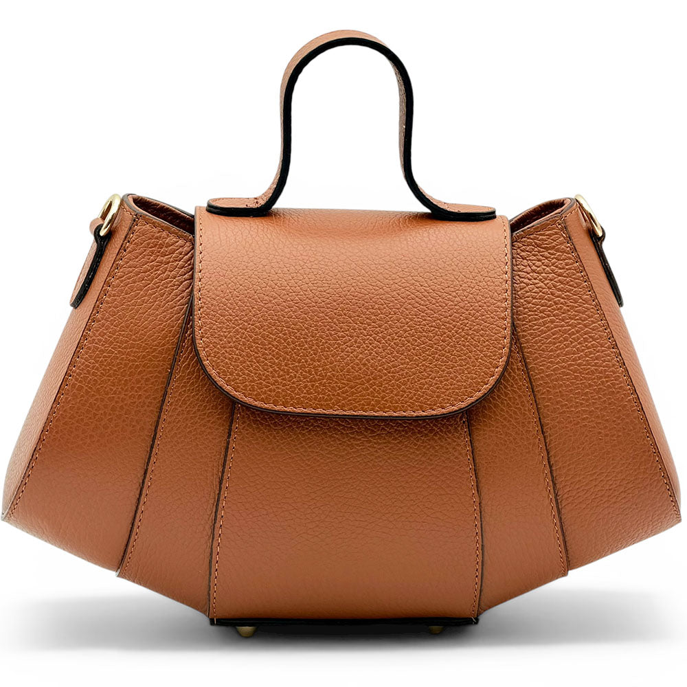 Ventara Italian Leather Top Handle Bag - Made in Italy