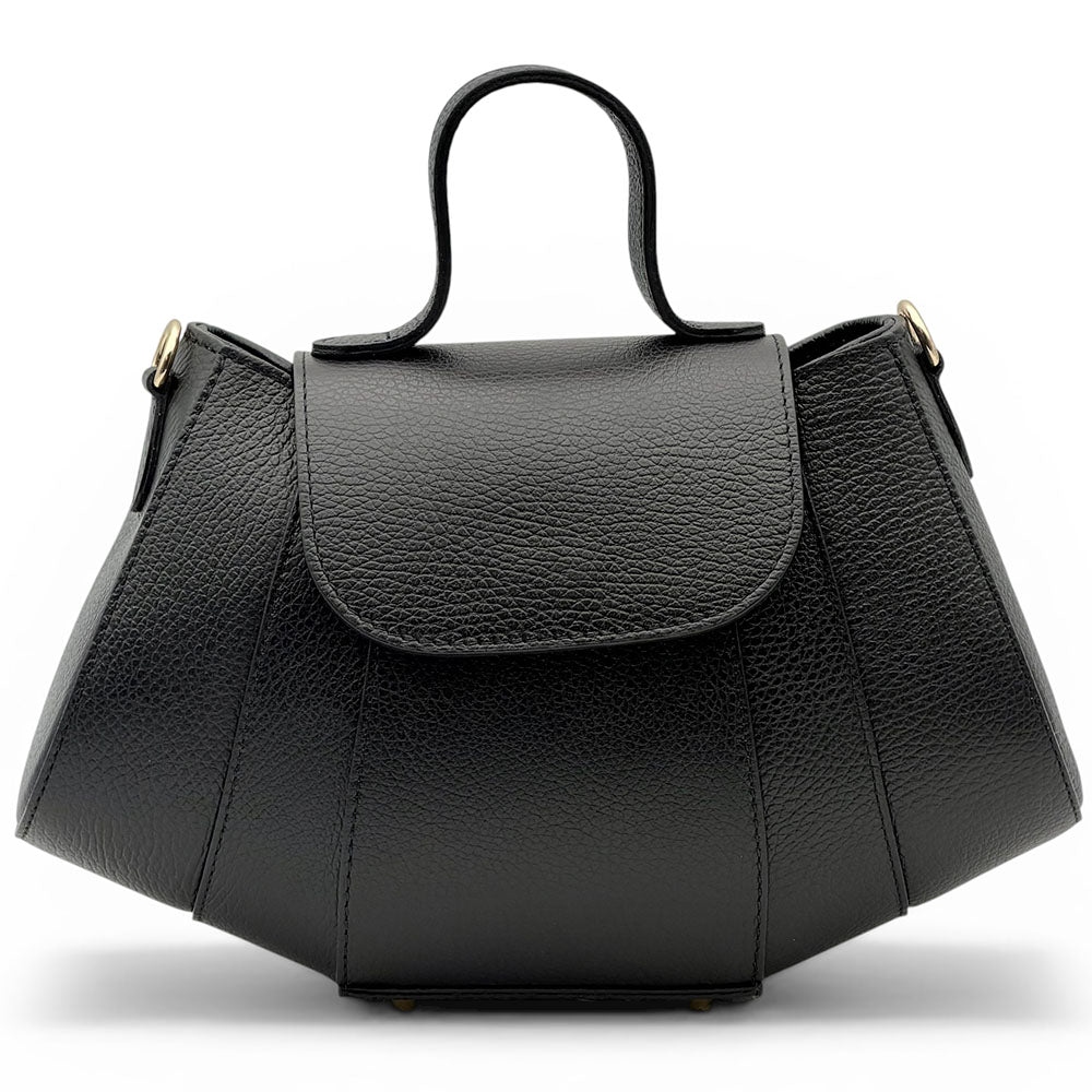 Ventara Italian Leather Top Handle Bag - Made in Italy