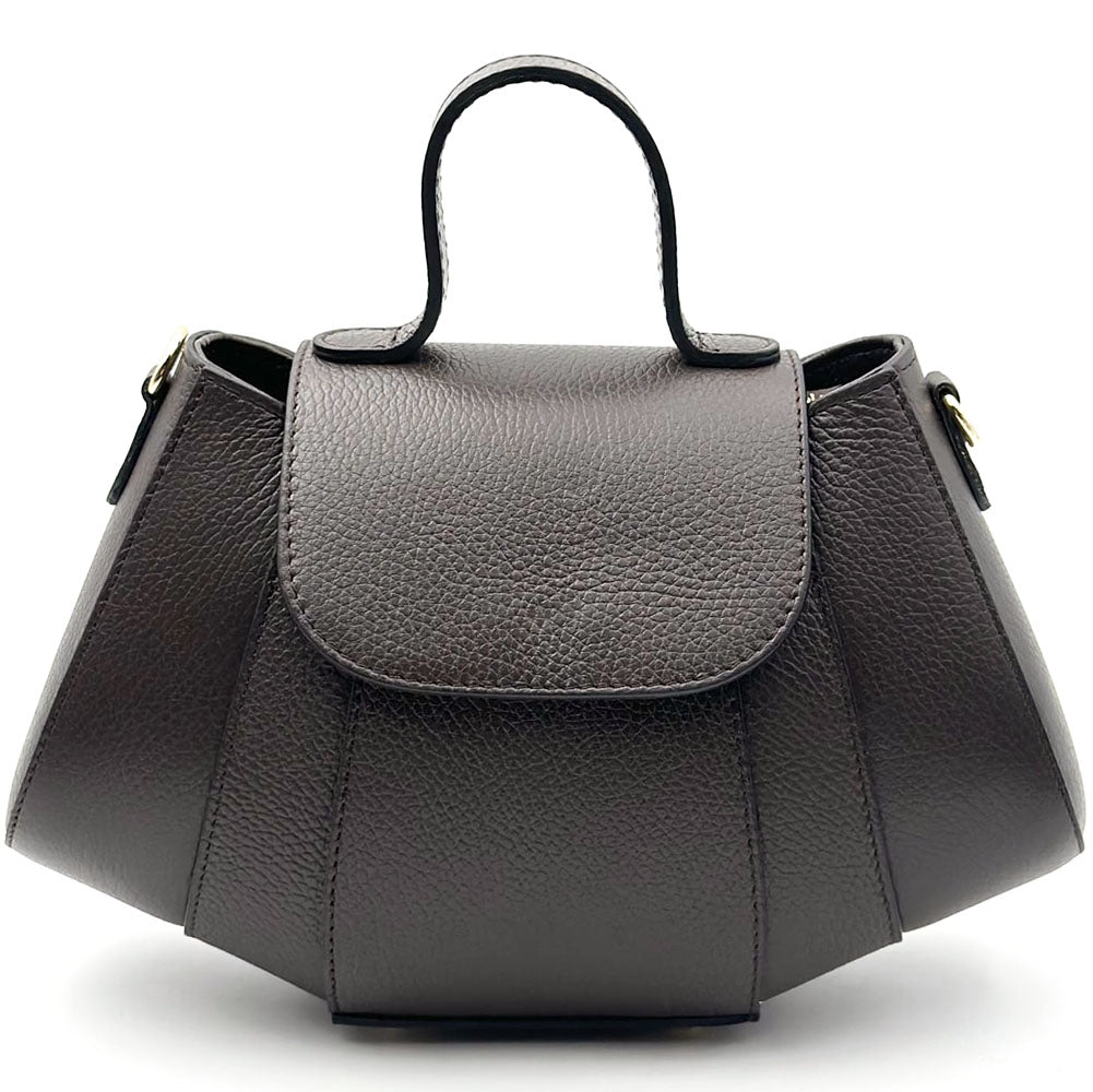 Ventara Italian Leather Top Handle Bag - Made In Italy