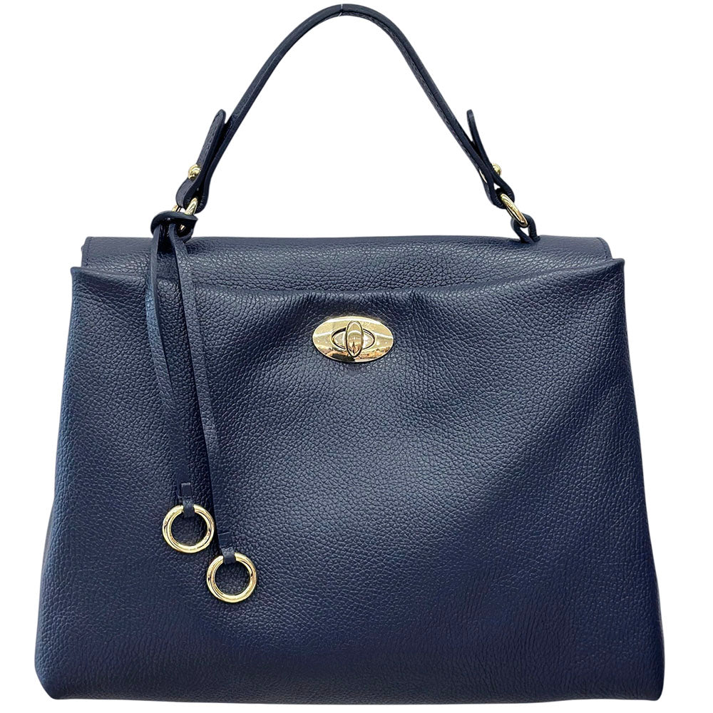 Elowen Soft Structured Leather Handbag - Made In Italy