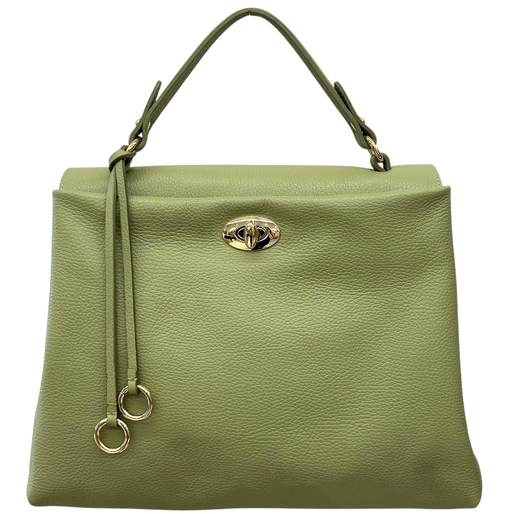 Elowen Soft Structured Leather Handbag - Made In Italy