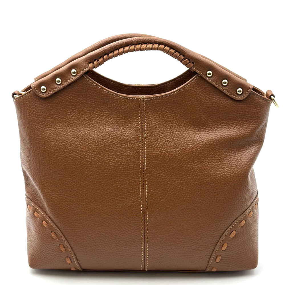 Calviera Soft Cow Leather Shoulder Bag - made in Italy