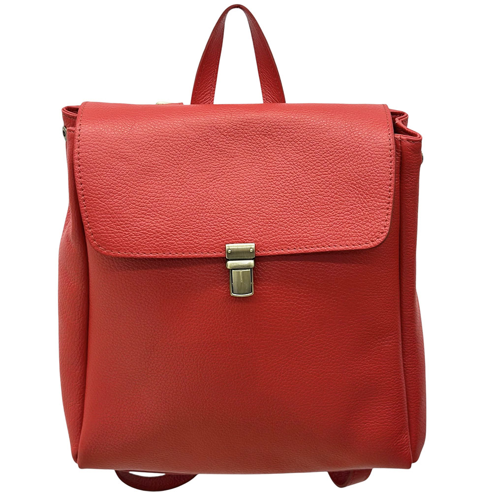 Michela Minimalist Italian Leather Backpack - Made In Italy