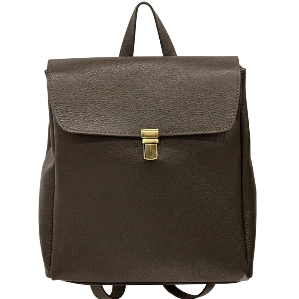 Michela Minimalist Italian Leather Backpack - Made In Italy