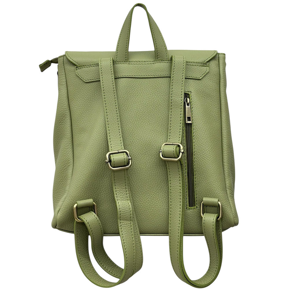 Michela Minimalist Italian Leather Backpack - Made In Italy